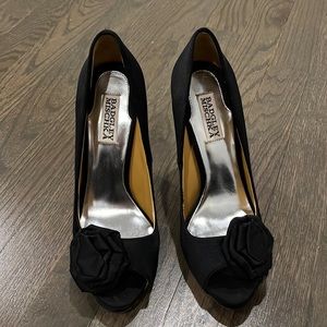 Badgley Mischka Black Open Toe Heels 7 1/2
